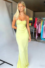 Load image into Gallery viewer, Chic Sheath Spaghetti Straps Purple Long Prom Dress with Sequins