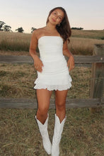 Load image into Gallery viewer, Stylish Sheath Strapless Royal Blue Short Homecoming Dress with Ruffles
