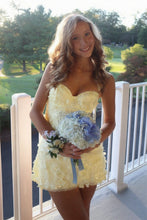 Load image into Gallery viewer, Glamorous A Line Sweetheart White Short Homecoming Dress with Appliques