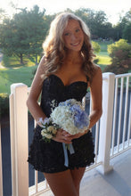 Load image into Gallery viewer, Glamorous A Line Sweetheart White Short Homecoming Dress with Appliques