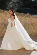 Load image into Gallery viewer, Gorgeous A Line Off the Shoulder White Long Wedding Dress with Appliques
