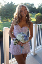 Load image into Gallery viewer, Glamorous A Line Sweetheart White Short Homecoming Dress with Appliques