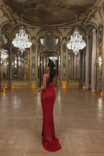 Load image into Gallery viewer, Sparkly Mermaid Spaghetti Straps Red Sequins Long Prom Dress
