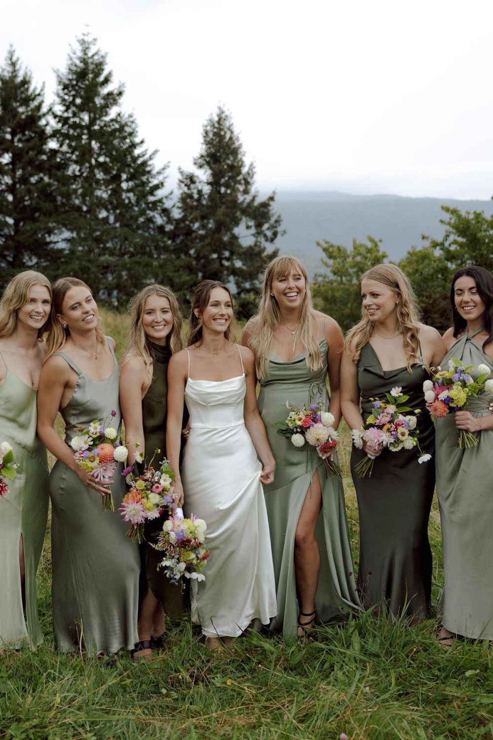 Simple White Mermaid Spaghetti Straps Maxi Long Bridesmaid Dresses Online, WGM158 main image 0