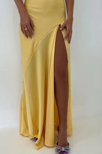 Load image into Gallery viewer, Simple Sheath Spaghetti Straps Pink Long Party Dress with Split Front
