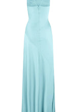 Load image into Gallery viewer, Simple Sheath Spaghetti Straps Pink Long Party Dress with Split Front

