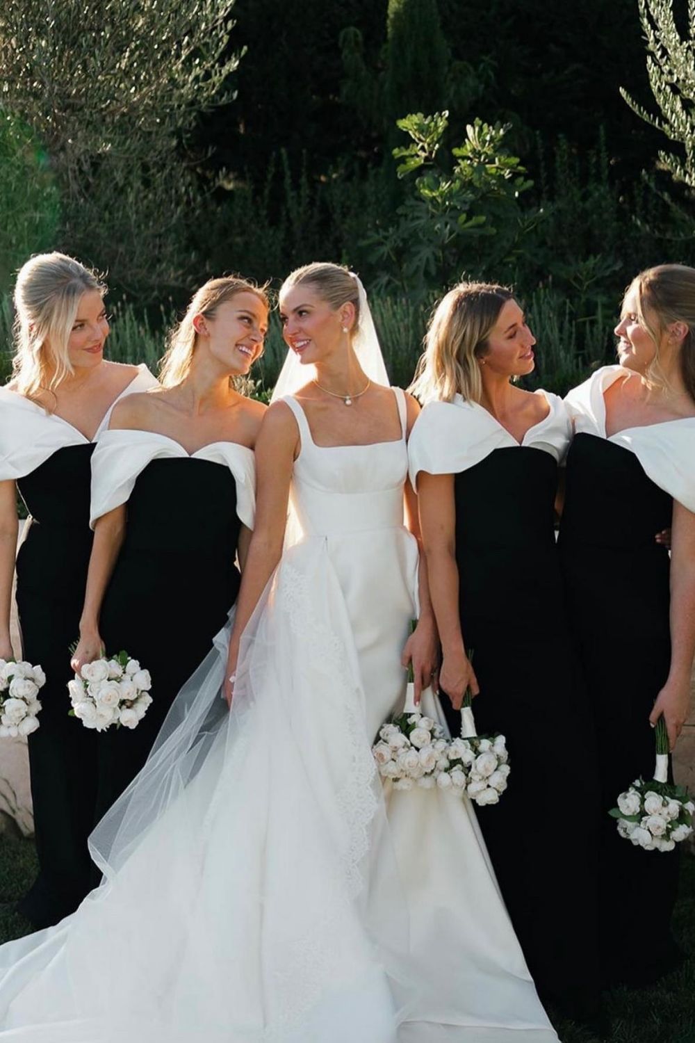 Elegant Sheath Off the Shoulder Black Long Bridesmaid Dress
