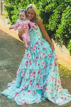 Load image into Gallery viewer, Pretty A Line Sweetheart Mint Green Corset Prom Dress with Appliques Ruffles