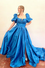 Load image into Gallery viewer, Trendy A Line Sweetheart Fuchsia Corset Prom Dress with Bowknot
