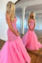 Load image into Gallery viewer, Gorgeous Mermaid Sweetheart Long Tulle Prom Dress With Beading And Appliques