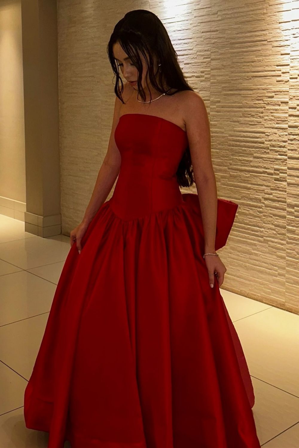 red strapless dress long Prom Dress | Formal Dress | Maxi Dress | Prom Gown | Red | 10 | Lane Strapless Maxi Dress - Red
