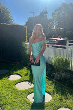 Load image into Gallery viewer, Trendy Mermaid Off the Shoulder Yellow Long Party Dress with Open Back
