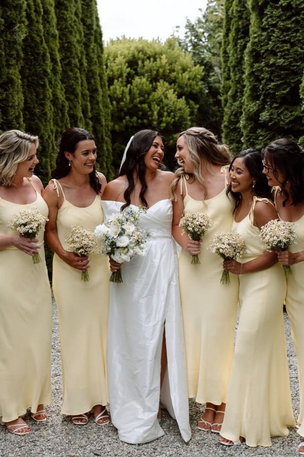 Luuvis Women Yellow Long Bridesmaid Dress Beautiful A Line Spaghetti Straps  Bridal Party Dress