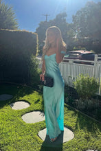 Load image into Gallery viewer, Trendy Mermaid Off the Shoulder Yellow Long Party Dress with Open Back
