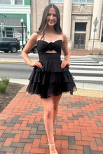 Load image into Gallery viewer, Well-made A Line Sweetheart Yellow Short Homecoming Dress with Ruffles Keyhole
