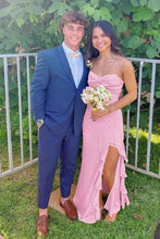 Load image into Gallery viewer, Pretty A Line Spaghetti Straps Yellow Long Prom Dress with Ruffles