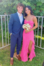 Load image into Gallery viewer, Pretty A Line Spaghetti Straps Yellow Long Prom Dress with Ruffles