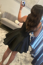 Load image into Gallery viewer, Beautiful A Line Square Neck Pink Floral Printed Corset Homecoming Dress with Pearls