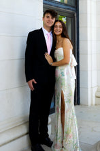 Load image into Gallery viewer, Bling Sheath Sweetheart Floral Printed Sequins Long Prom Dress