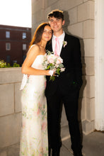 Load image into Gallery viewer, Bling Sheath Sweetheart Floral Printed Sequins Long Prom Dress