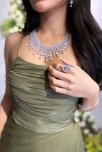 Load image into Gallery viewer, Charming A Line Spaghetti Straps Green Tulle Long Prom Dress with Ruffles