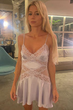 Load image into Gallery viewer, Charming A Line Spaghetti Straps Lilac Short Homecoming Dress with Lace