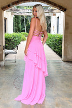 Load image into Gallery viewer, Charming A Line Spaghetti Straps Red Long Prom Dress with Ruffles
