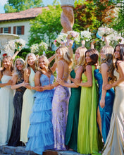 Load image into Gallery viewer, Charming A Line Sweetheart Light Yellow Long Prom Dress with Ruffles