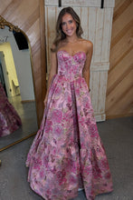 Load image into Gallery viewer, Charming A Line Sweetheart Pink Corset Prom Dress with Ruched