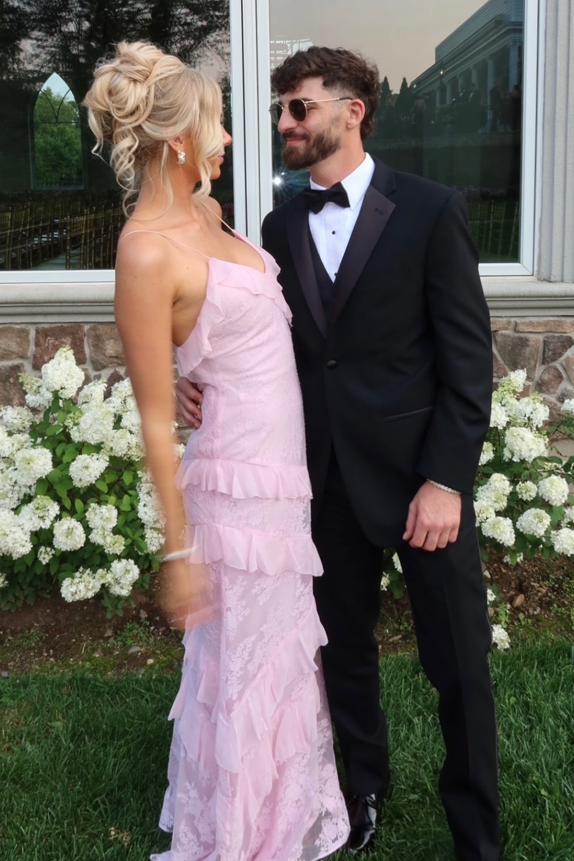 Charming Mermaid Spaghetti Straps Light Pink Long Prom Dress with Ruffles