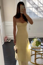 Load image into Gallery viewer, Charming Mermaid Spaghetti Straps Yellow Long Prom Dress with Ruffles
