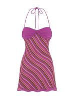 Load image into Gallery viewer, Chic A Line Halter Neck Light Green Short Homecoming Dress with Criss Cross Back