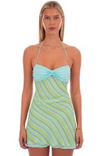 Load image into Gallery viewer, Chic A Line Halter Neck Light Green Short Homecoming Dress with Criss Cross Back