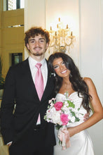 Load image into Gallery viewer, Chic A Line Spaghetti Straps White Short Homecoming Dress with Ruched
