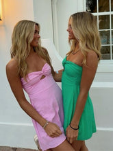 Load image into Gallery viewer, Chic A Line Sweetheart Pink Short Homecoming Dress with Keyhole
