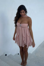 Load image into Gallery viewer, Chic A Line Sweetheart Pink Short Party Dress with Ruffles
