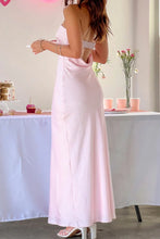 Load image into Gallery viewer, Chic Sheath Strapless Pink Long Party Dress with Ruched Open Back

