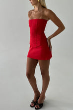 Load image into Gallery viewer, Chic Sheath Strapless Red Mini Party Dress
