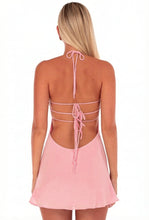 Load image into Gallery viewer, Chic A Line Spaghetti Straps Light Blue Short Homecoming Dress with Sequins