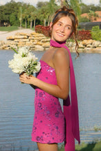 Load image into Gallery viewer, Chic A Line Strapless Light Green Short Homecoming Dress with Beading Scarf