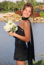 Load image into Gallery viewer, Chic A Line Strapless Light Green Short Homecoming Dress with Beading Scarf