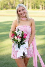 Load image into Gallery viewer, Chic A Line Strapless Light Green Short Homecoming Dress with Beading Scarf