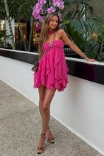 Load image into Gallery viewer, Chic A Line Sweetheart Pink Short Party Dress with Ruffles

