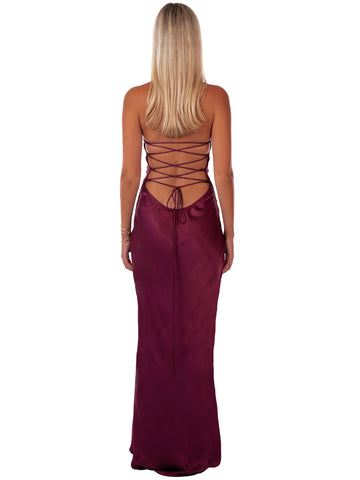 Chic Sheath Spaghetti Straps Purple Long Prom Dress with Sequins