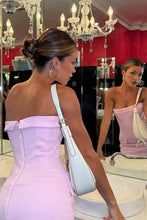 Load image into Gallery viewer, Classic Light Pink Strapless Short Fitted Homecoming Dress for Teens