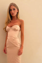 Load image into Gallery viewer, Pretty Mermaid Sweetheart Light Pink Corset Prom Dress with Slit Back