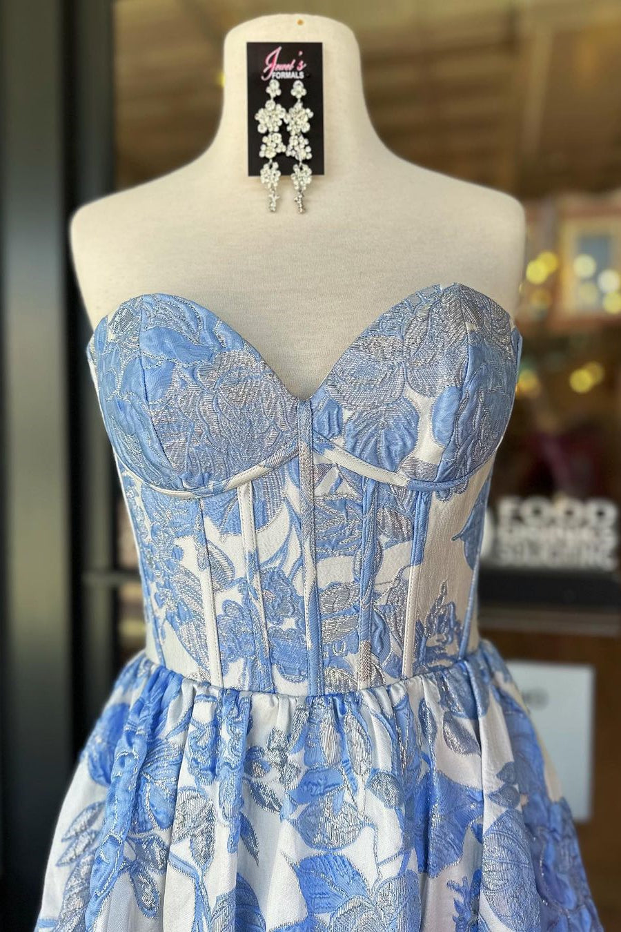 Romantic A-Line One-Shoulder Sleeveless Zipper-Back Floor-Length Beaded Prom Dress main image 1