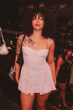 Load image into Gallery viewer, Cute A Line Spaghetti Straps Light Pink Lace Short Homecoming Dress