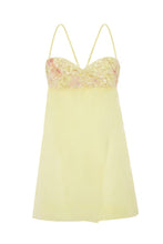 Load image into Gallery viewer, Cute A Line Spaghetti Straps Light Yellow Short Homecoming Dress with Embroidery