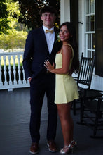 Load image into Gallery viewer, Chic A Line Spaghetti Straps Yellow Short Homecoming Dress